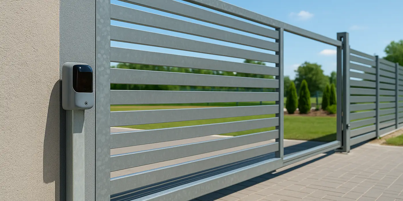 a galvanized metal fence from Dallas Fence Company in Dallas, TX - aluminum fence contractors a galvanized metal fence from Dallas Fence Company in Dallas, TX - aluminum fence contractors