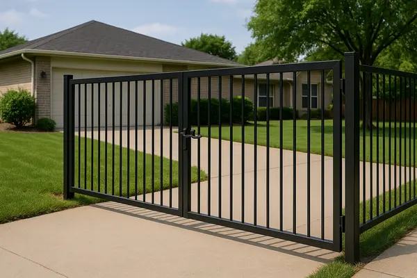 a house with an aliminum fence from Dallas Fence Company in Dallas, TX - livestock fencing contractors a house with an aliminum fence from Dallas Fence Company in Dallas, TX - livestock fencing contractors